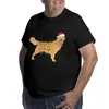 Herrpolos Golden Retriever Holiday Christmas Light T-shirt Stor storlek Snabbtorkning Skjorta Animaltryck för pojkar Mänkläder