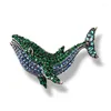 Broszki mody całkowicie mecz dhinestone wieloryba broszka zwierzęcy pin rybny vintage biżuteria biżuteria