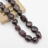 Crystal APDGG 11x12mm Natural Red Garnet Smooth Nugget Freeform Oval Loose Beads 15.5" Strand Jewelry Making DIY