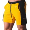 Men's Shorts Cotton Casual Patchwork Shorts Men Gym Fitness Bodybuilding Bermuda Summer Skinny Short Pants Bottoms Male Running Sport Apparel 230617