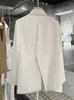 Kvinnors kostymer Lanmrem Designer Back Blazer Coat för kvinnor Solid skarvade långa ärmar Casual Split Coats Kvinnliga kläder 2023 2YA3031