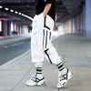 Брюки Уличная одежда Мужские брюки-карго в стиле хип-хоп Повседневные мужские брюки для бега Свободные брюки Индивидуальные модные широкие брюки Дизайн с полосками по бокам