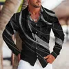 Camicie casual da uomo Moda di lusso per uomo Note musicali Stampa bottoni oversize Top manica lunga Abbigliamento da uomo Designer e camicetta