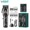 Haarschneider VGR DLC Blade Haarschneidemaschine Professioneller 9000 U/min Magnetmotor Haarschneider Akku-Haarschneidemaschine Barber Clipper für Männer V653 230617