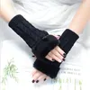 Cycling Gloves Stylish Hand Warmer Women Men Twist Crochet Knitted Fingerless Winter Warm Solid Color Wrist