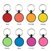 Runda hundtaggar Keyring Food Grade Silicone Pet Tag Diy Cat and Dog ID Card Keychain