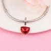 925 sterling zilveren muis kus rood Murano glas bengelen charme kristallen kralen voor vrouwen past originele armbanden DIY sieraden cadeau 925 bedels Valentijnsdag 2023 nieuw