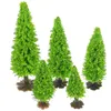 Fleurs décoratives 15 pièces petit arbre paysage modèle en plastique arbres Train Miniture décoration faux Miniature paysage bricolage