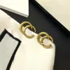 Klassisk guldhoppörhängen C Pendant Studs Simple Designer Earrings Brand Letter Luxury Earring Lovers Birthday Present smycken