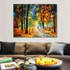 Contemporary Canvas Art Living Room Decor Improvisation of Nature Hand Painted Oil Painting Landscape Vibrant