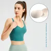 Vest Women's Summer with Chest Cushion Shockproof Gathering Sports Bra Quick Drying Fitness Bra Yoga Dress Top