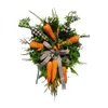 Decorative Flowers Artificial Easter Carrot Wreath Foam Carrots Wall Hanging Garland With Stripe Decor For Windows 7.5x4.3inch