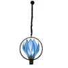 Suspension Lampes Chinois Lotus Lustre Décor Tea House Restaurant Tissu Abat-Jour AC220V Bleu Rouge Jaune Lustre Lampe