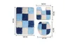 Mats 1 Set Bathroom Mat For Toilet European Grid Printing Shower Room Carpet Door Mat AntiSlip Household Lid Cover Floor Rug Sets