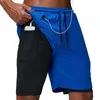 Men's Shorts Running Shorts Men 2 In 1 Double-deck Sport Gym Shorts Quick Dry Fitness Jogging Short Pants Training Workout Summer Men Shorts 230617