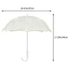 Umbrellas Bath Accessories Kids Lace Umbrella Wedding Bridal Necessity 47x47x44cm Bride Parasol White Plastic Beach Vacation