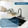 2pcs, Sink Splash Guarg Mat 14.4 Inch, Silicone Faucet Handle Drip Catcher Tray, Faucet Water Catcher Mat Kitchen Guard Gadgets Sink For Kitchen Bathroom