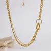 Chaînes Flashbuy à la mode grosse chaîne cubaine épaisse collier pour femmes couleur or Simple en acier inoxydable bijoux en gros