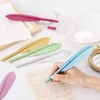 Retro Feather Gel Pens Creative Kawaii Cute Neutral Pen Ink Gift School Office Supplies Stationery Kids Writing