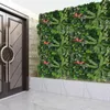 Fleurs décoratives mur de verdure 16x24 pouces tapis artificiel herbe toile de fond panneaux de haie écran de confidentialité protégé contre les UV