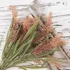 Flores decorativas 7 cabeças artificiais lavanda cauda grama buquê de noiva decoração de casamento casa guirlanda de natal álbum de recortes