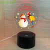 Novità Giochi Natale 3D piccola luce notturna tocco colorato telecomando LED lampada da tavolo regalo di festa decorazione giocattolo adulto luminoso vd36 230617