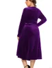 Dresses Veet Dress for Women Plus Size Long Sleeve Christmas Elegant Midi Party Evening Bodycon Dress Sexy Loose Women's Clothing 2022