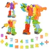 Transformationsspielzeug Roboter 0–9 Zahlen Tier Dinosaurier Krieger Verformung Actionfiguren Transformation Roboterspielzeug für Block Brinquedos 230617