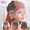 Hair pieces Transparent 13x4 Lace Frontal Ginger Orange Straight Human for Black Women Pre Plucked 230617