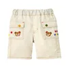 Shorts Summer Boys Short Pants Cartoon Bear Embroidery Casual Capris Roupa Infantil Pra Menino Pantalones Kids Clothes 230617