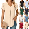 Kvinnors blusar Casual Loose Women Summer Solid Chiffon Shirt Top 2023 Blusas Femeninas Elegantes Vestiti Lunghi Donna Estivi Eleganti