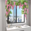 Dekorativa blommor Wisterias Vine Hangings Flower Garland Wall 1.8m Silk Fake For Room Wedding and Ceremony Backdrop