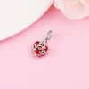 925 sterling zilveren muis kus rood Murano glas bengelen charme kristallen kralen voor vrouwen past originele armbanden DIY sieraden cadeau 925 bedels Valentijnsdag 2023 nieuw