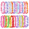 Decorative Flowers 5/10Pc Hawaii Party Leis Flower Wreath Garland Hawaiian Necklace Hawai Floral Wedding Birthday Supplies Decoration