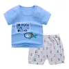 Cheap Kids Boy Summer Clothing Sets Children 2pcs Short Sleeve t Shirt Suit Infant Girl Cotton Tee Baby Clothes 0 - 4 Years