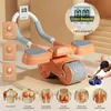 Allenatori addominali core 2 In1 Belly Double Wheel Balanced Support Contatore digitale Rimbalzo automatico Silence Trainer Ginnico Allenamento in palestra 230617