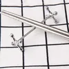 Chopsticks A63I 8 Pcs Zinc Alloy Rest Spoons Stand Forks Knifes Holder Rack Metal Craft Table Decoration (Silver)