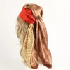 Foulards Nejanhom 35x35 pouces soie toucher femmes écharpe femmes carré comme cheveux tête enveloppement de couchage Satin foulard