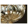 Plafonniers Led Art Lustre Suspension Lumière Moderne Européen D42cm H29cm Decra Bronze Cristal Style Design Cuivre Lustre