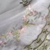 Tende Fiori romantici francesi Ricamati Tulle bianco Finestre per soggiorno Camera da letto Tende trasparenti Tende in tessuto voile Darpes 4