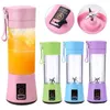 Fruktgrönsaksverktyg Portable Juicer Cup 6 Blade Juicer USB uppladdningsbar handhållen Smoothie Blender Fruit Blender för On-the-Go Travel 230617