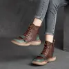 Sandaler Kvinnors vintage sommarskor blandade färger LACE-UP LÄDER HOLLOW-OUT Manual Leisure Platform 2023