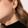 Boucles d'oreilles créoles FEEHOW INS mode en forme de U pour les femmes créative Simple boucle d'oreille en métal France plaqué or élégant bijoux de fête