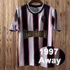 1997 DONADONI Retro Fußballtrikots Auswärts Weiß Schwarz Kurzarm Fußballtrikot Uniformen