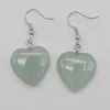 Boucles d'oreilles pendantes Tigereye/vert Aventurine/Lapis/cornaline/grès/opale/Labradorite pierre coeur GEM bijoux pour femme cadeau T260-T270