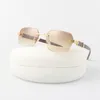 Sunglasses Rimless Square Vintage Man Woman Brand Designer Gradient Sun Glasses Male Female Fashion Retro Outdoors