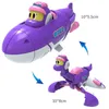 Jouets de transformation Robots est 3pcs / set ABS Min Déformation Gogo Dino Figurines Transformation Voiture Avion Dinosaure jouets pour Enfants Cadeau 230617