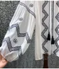 女性用ブラウスBlusas Feminino 2023春夏高品質の女性エクサイズ刺繍弦デコランスリーブカジュアルホワイトトップ