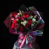 Verpackungspapier, Regenbogen-Cello-Blume, Blumen-Geschenkpapier, Süßigkeiten-Kuchen-Plätzchen-Verpackung, Bastel-Geschenkverpackung, bunte Zellophan-Rolle 230617