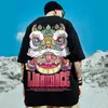 T-shirt da uomo Top oversize con grafica da uomo Divertente Harajuku Streetwear T-shirt a maniche corte unisex T-shirt estiva da ballo del leone Stampa Y2K Anime 230617